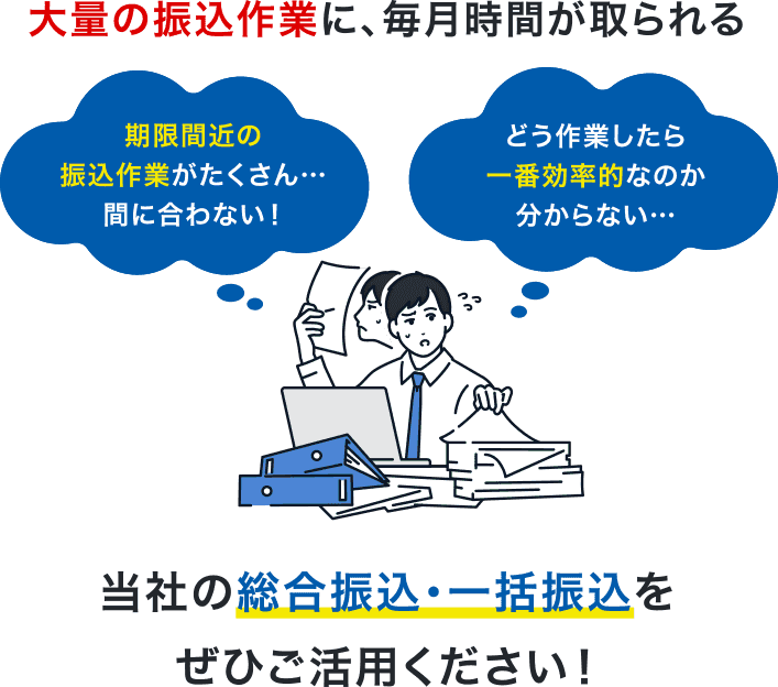 毎月、毎週、同じ振込作業をするのが面倒・・ 振込を忘れそうで心配・・ 少しでも業務効率化したい・・ 『定額自動振込』で解決!