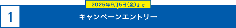 1.キャンペーンエントリー 2025年9月5日（金）まで