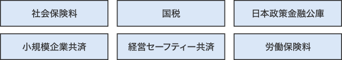 社会保険料 国税 日本政策金融公庫 小規模企業共済 経営セーフティ共済 労働保険料